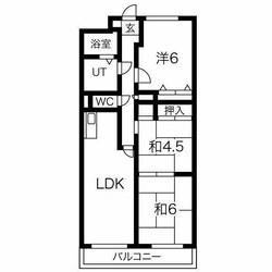 英賀保駅 徒歩6分 1階の物件間取画像